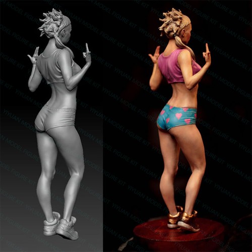 1/24 Scale Sexy Girl Yolandi Visser Uncolored Unassembled Resin Model Kit Toy - Picture 2 of 2