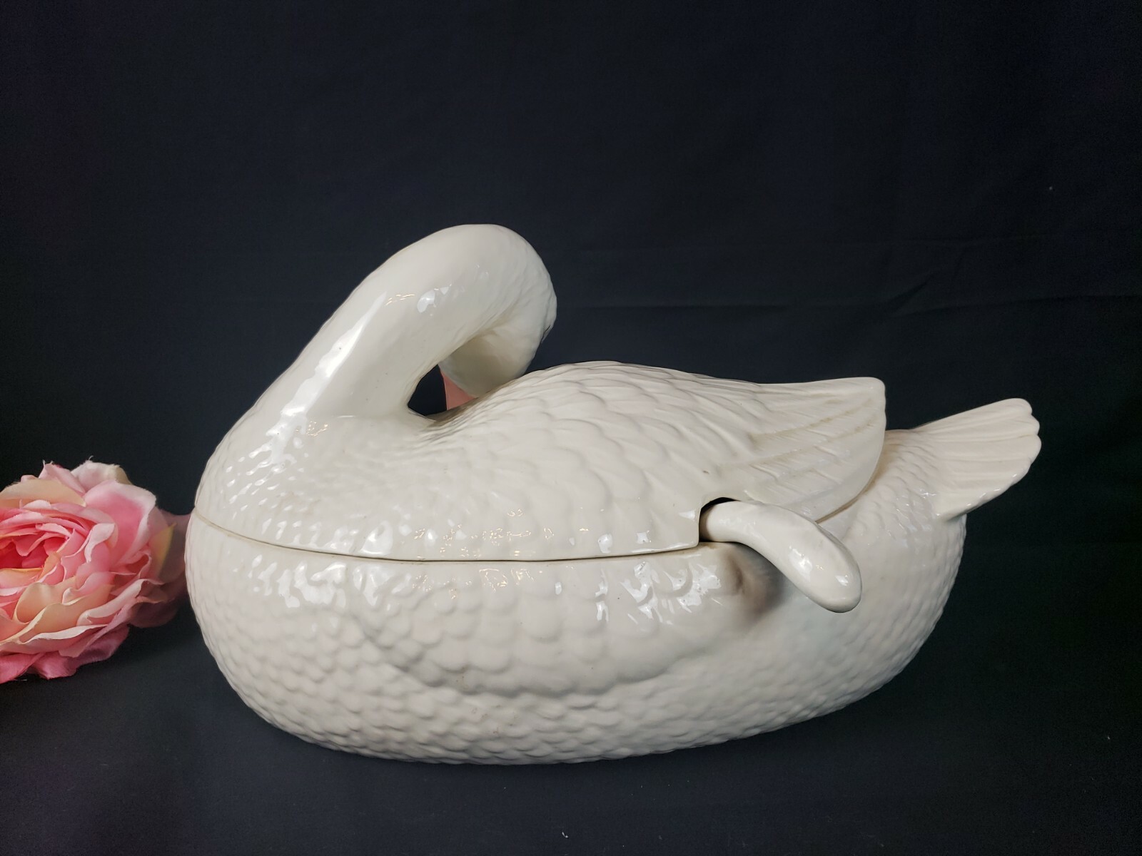 Large Duck Soup Tureen with Ladle eBay
