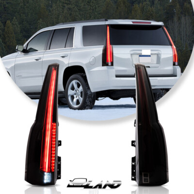 VLAND LED Taillights For 2015-2020 Chevrolet Tahoe & Suburban Smoked Rear Lamps