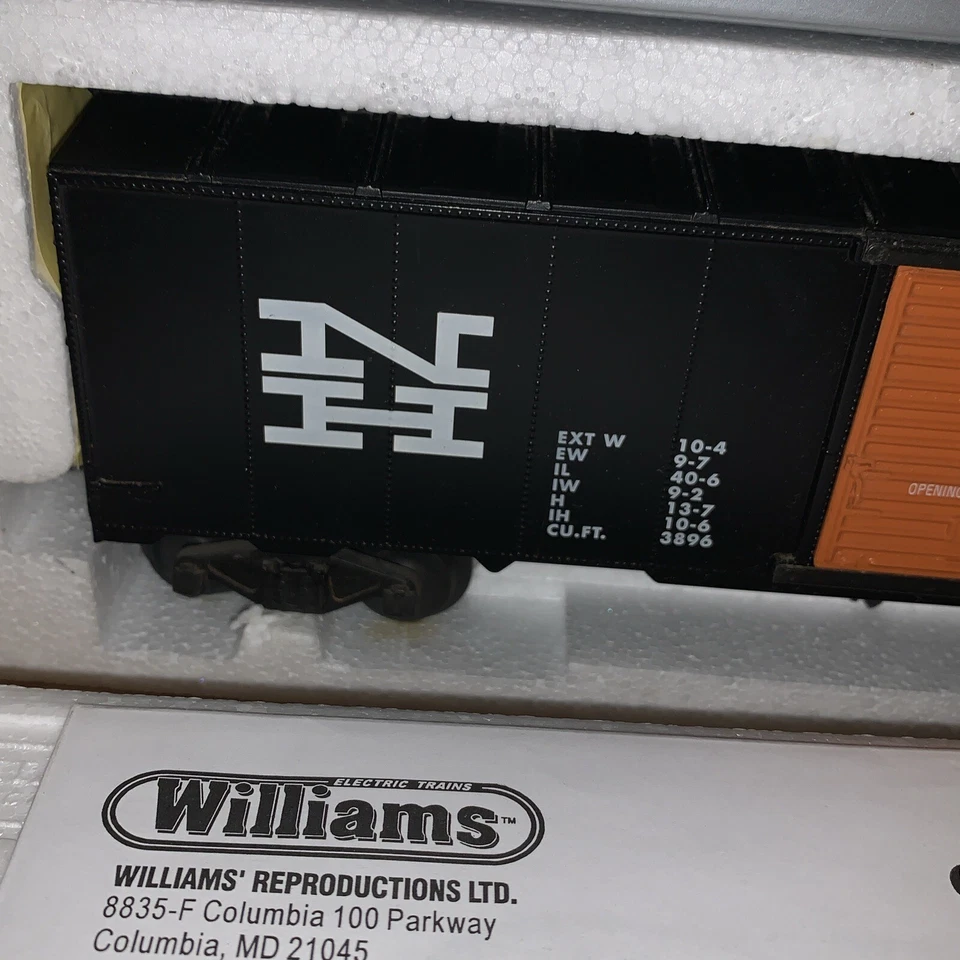 NOS Williams Trains Classic Freight Car No 50 New Haven Black Box Car O Gauge - Image 2 of 4