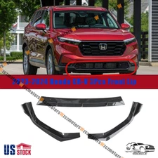 For 2023-2025 Honda CR-V 3Pcs Carbon Fiber Front Bumper Lip Spoiler Splitter ABS