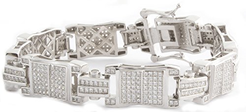 Мужской браслет из стерлингового серебра с кубическим цирконием Fancy Link Bracelet MSB12 47690₽