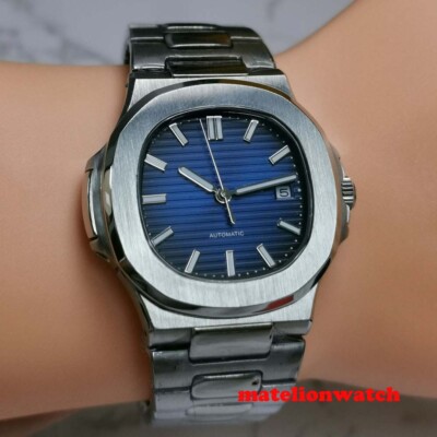 NH35A/PT5000/Miyota 40mm Automatic Men's Watch Blue Dial Sapphire Glass Bliger