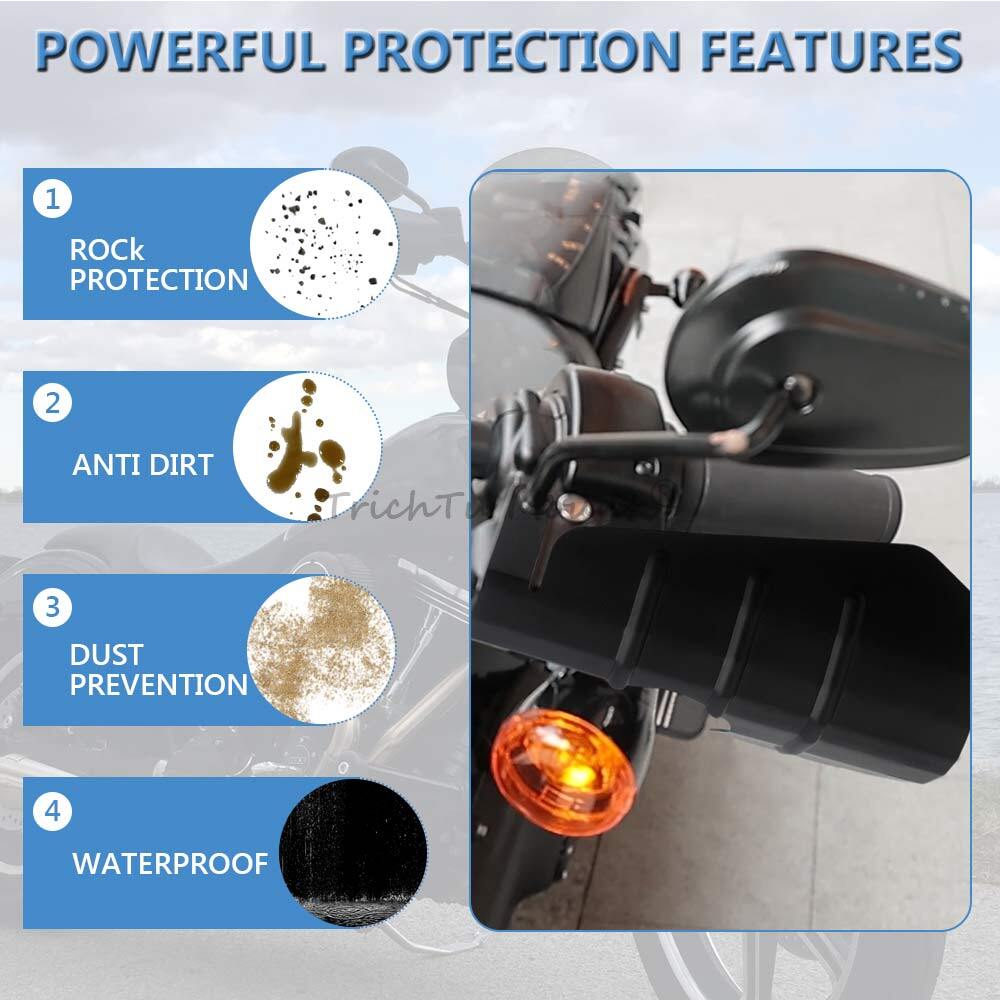 New Style Matte Black Hand Guards For Harley Touring Dyna Softail Honda Yamaha