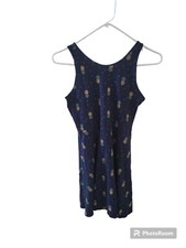 Old Navy Girl s Navy Pineapple Dress Sleeveless Skater Style Xl 14 Sundress