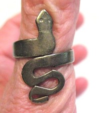 STERLING SILVER SNAKE RING INDIA SIZE 6.5 3.2 GRAMS
