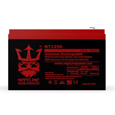 ExpertPower EXP1290 12 Volt 9 Amp Rechargeable battery by Neptune