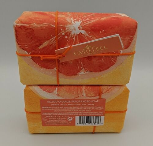 (x2) Lot de savon de luxe orange sang Castelbel 10,5 oz fabriqué au Portugal NEUF - Photo 1/3