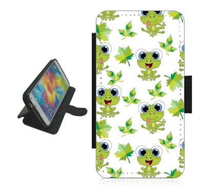Frosch Brieftasche Handy Hülle Cover Individuell für iPhone Samsung Flip Tier Muster
