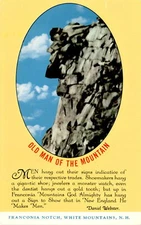 FRANCONIA NOTCH, WHITE MOUNTAINS, N. H., DANIEL WEBSTER Postcard