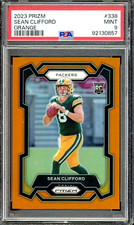 2023 Panini Prizm Sean Clifford Orange Prizm Rookie Card SP #338 PSA 9 #/249