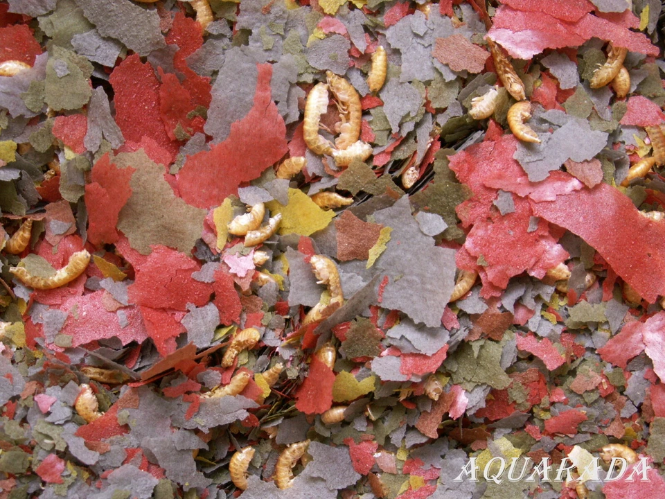 AQUARADA Natural Flocken 500ml Flockenfutter Fischfutter Flocken Aquarium