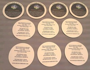 Lot Of 10 New 2001/02 Brooklyn Brewery Classic Logo Beer Coasters Collection Set