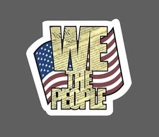 We The People Sticker USA Waterproof