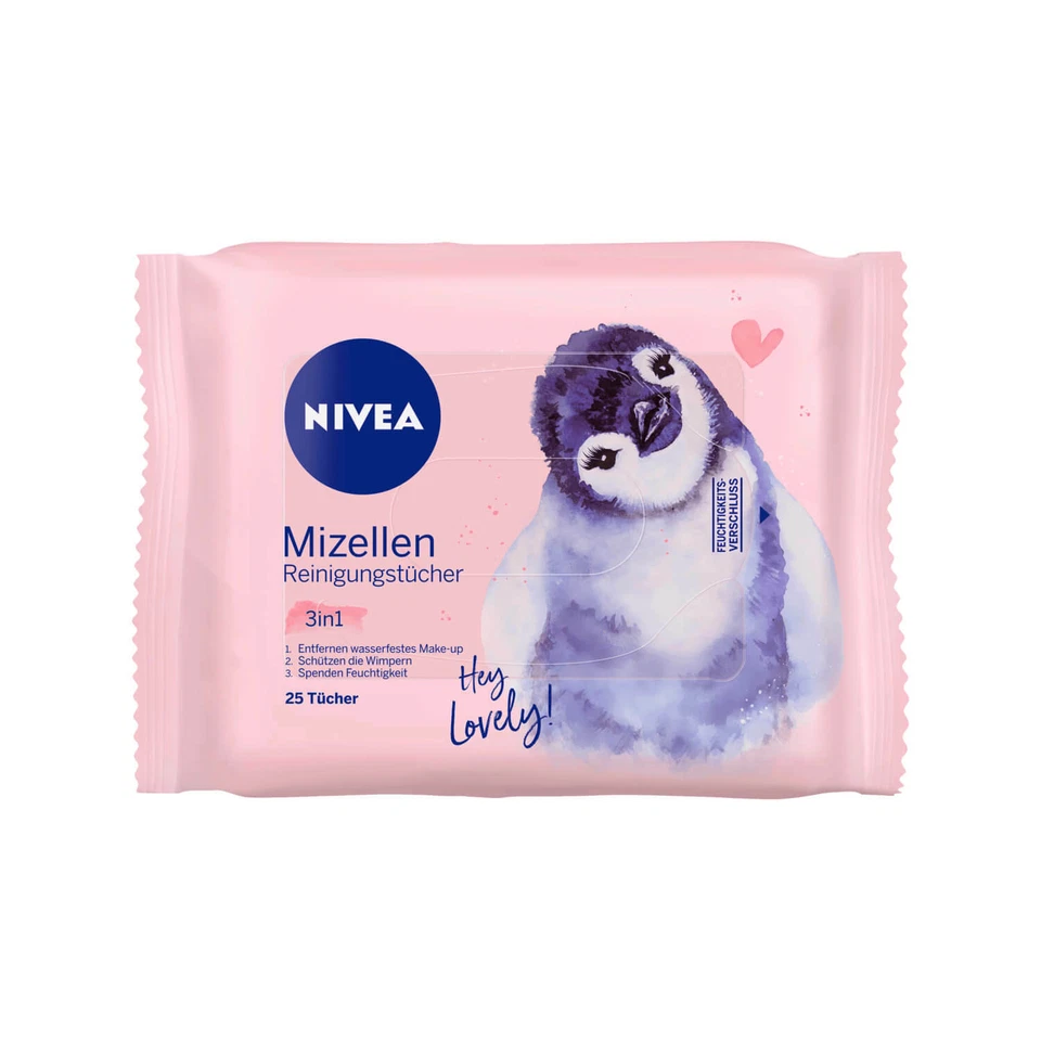 3x 25 Nivea Mizellen Reinigungstücher 3in1 entfernt wasserfestes Make-Up fresh - Bild 2 von 3