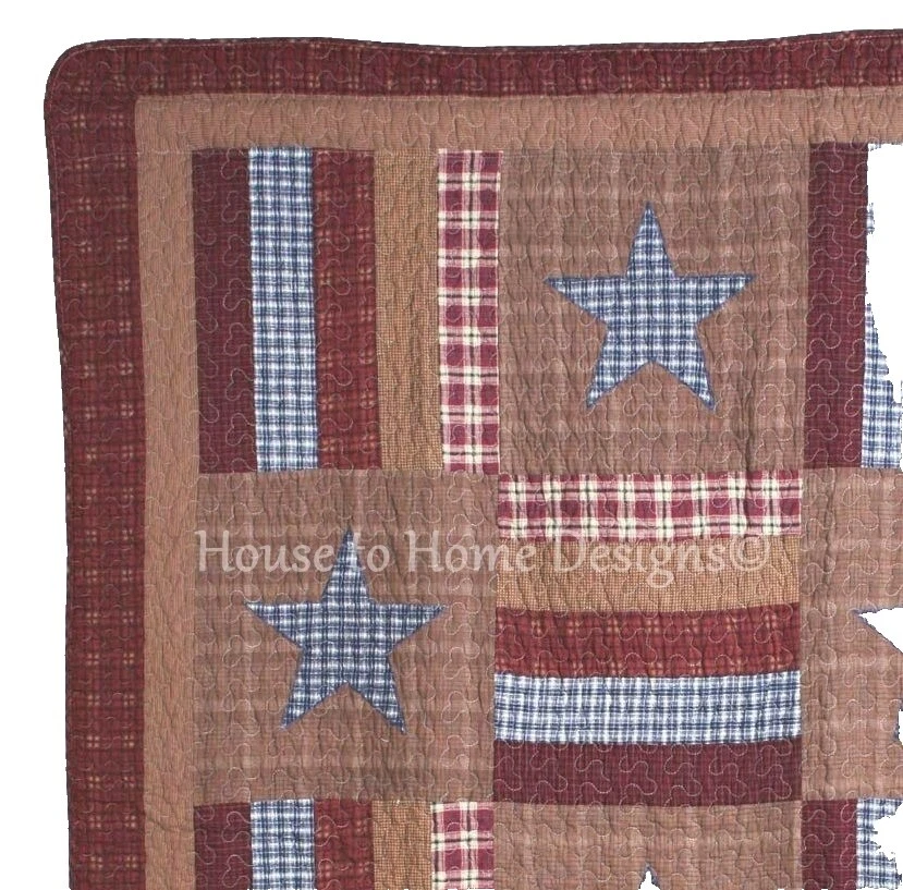 Mezcla de algodón Edredones Rústico/primitivo