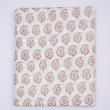 5 Yard Fabric Indian Black Floral Hand Block Print Cotton Fabric Sewing Cloth