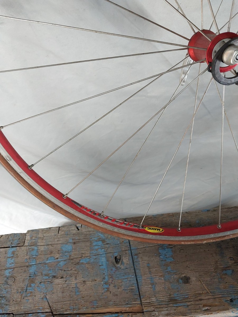 MAVICホイール (HELIUM) Vintage Red Mavic Helium 700c RoadBike WHEELS Race Bicycle