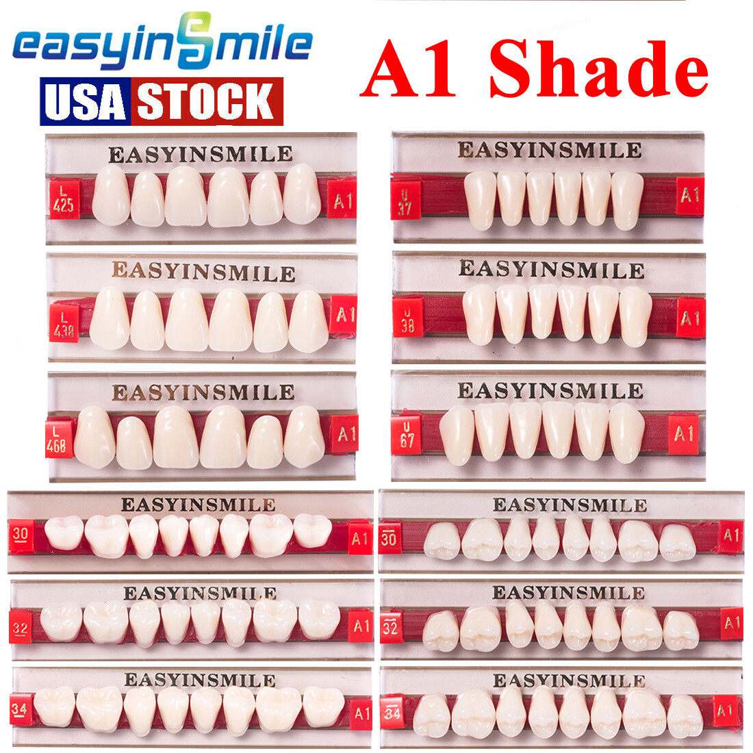 LUFEIS Zähne Zum Aufstecken, 2 Paare Zahnprothese, Veneers Zähne Set