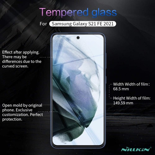 NILLKIN 0.33mm 9H Tempered Glass Screen Protector for Samsung Galaxy S21 FE 5G - Picture 8 of 10
