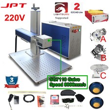 20W 30W 50W JPT LP Fiber Laser Marking Machine Metal Engraving+SG7110 Galvo Head
