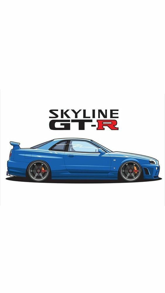 Toile Skyline GTR poster voiture de sport tableau mural déco format 50x70 cm