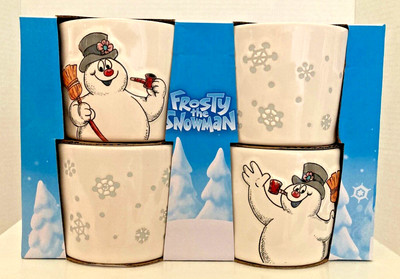 Set of Four (4) ''FROSTY THE SNOWMAN'' Rae Dunn ~RAMEKINS~  Winter NEW Christmas