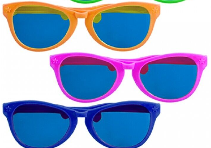 Clown Big Novelty Glasses Clown Big Glasses Jokes Joke Sunglasses