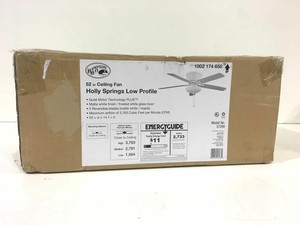Hampton Bay Holly Springs Low Profile 52 Ceiling Fan Matte White