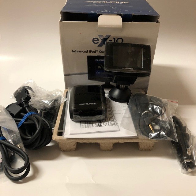 Alpine eX-10 iPod interface adapter w//built-in FM modulator Bluetooth hands-free car kit