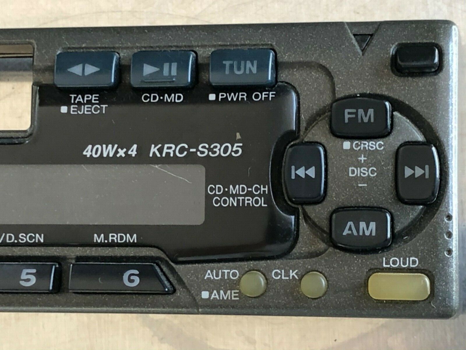 KENWOOD KRCS305 CAR STEREO CASSETTE KENWOOD KRCS305 FACEPLATE ONLY