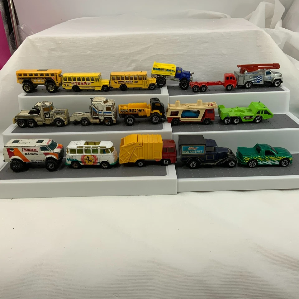 Lot of 16 Matchbox Chevy School Bus Peterbilt Volkswagen Parts Restore Die Cast - Image 3 of 4