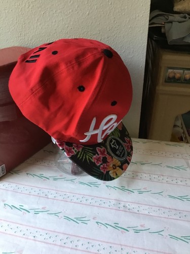 Nueva gorra de béisbol Hawaii de nivel superior roja floral talla única para todos - Imagen 3 de 8