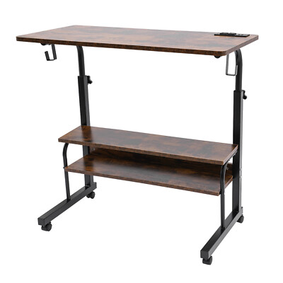 C-shaped Movable Standing Desk Adjustable Height Computer Desk Study Office US