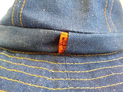 70S VINTAGE Levis デニム　CAP キャスケット オレンジタグ Vintage 70s Levis Levi Strauss Denim Strapback Hat Orange
