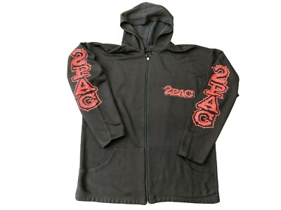 Vintage 90s Tupac 2Pac Hoodie All Eyes On Me L Tee Shirt Over