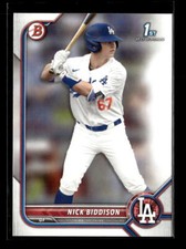2022 Bowman Draft Paper Nick Biddison Los Angeles Dodgers #BD-165 25 Card Lot