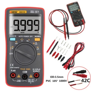 AN8008 Multimètre numérique True-RMS 9999 Ammimètre de voltage des vagues carrées AC DC