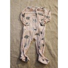 Angel Dear/Tullabee Bamboo Ruffle Back Footie Pajama in Pink Puppy 3-6 months