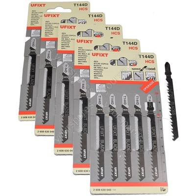 25 X Jigsaw Blades T144d High Speed Wood Cutting Hcs Fits Bosch Ebay