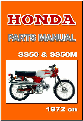 HONDA Parts Manual SS50 & SS50M 1972 1873 1974 Replacement Spares