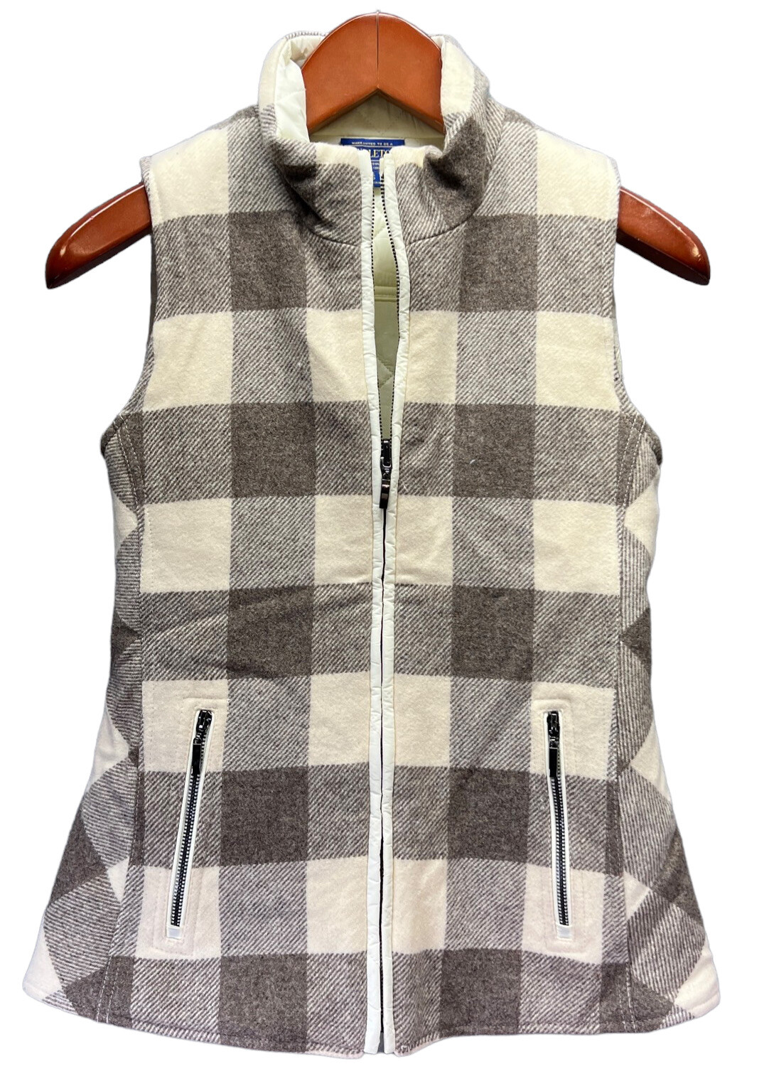 PENDLETON Wool Plaid Nylon Reversable Puffer Vest… - image 1