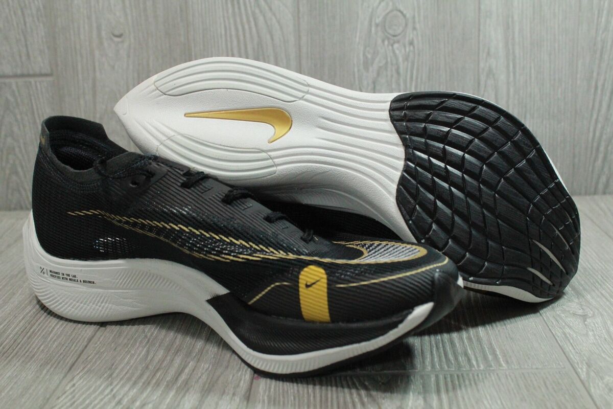Nike Zoom X Vaporfly Next% 2 Black Gold Running Shoes Nike Zoom X Vaporfly Next% 2 Black Gold Running Shoes