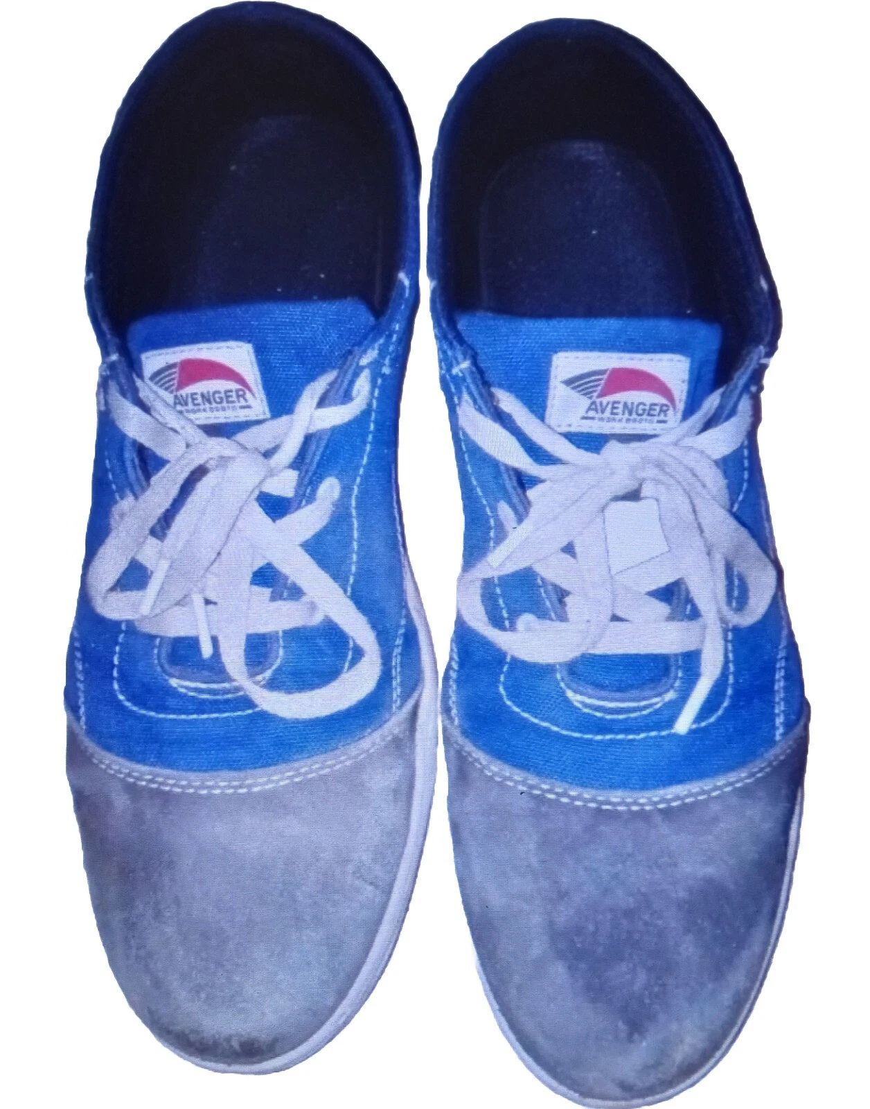 Avenger Steel Toe Blue Lace Up Low Top Size 14 Wide Oil Resistant Shoes