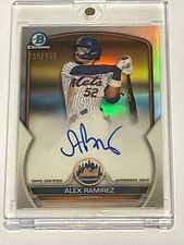 2023 BOWMAN CHROME ALEX RAMIREZ AUTO REF ROOKIE CARD /499 METS 🔥 🔥 🔥