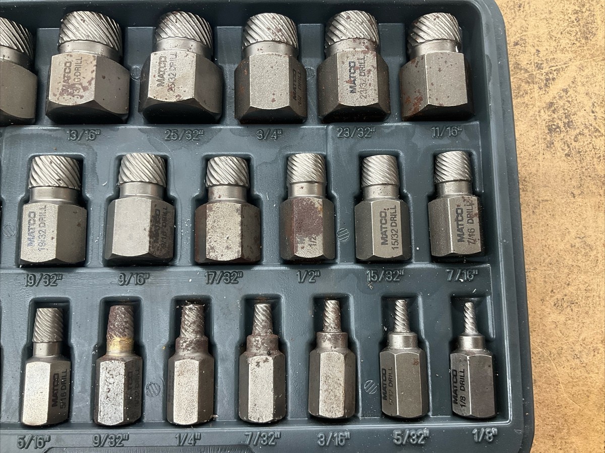 Matco 25 Piece Hexagonal Head Multi Spline Screw Extractor Set