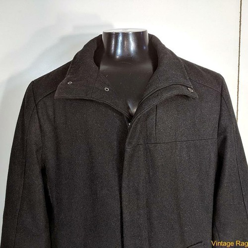 Calvin Klein Wolljacke Mantel Gr. M Medium schwarz isoliert mit Reißverschluss - Bild 2 von 10