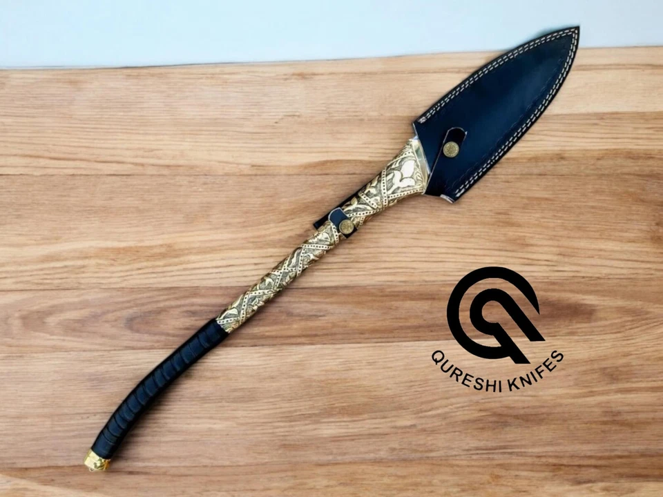 Lanza Hellboy Hecha a Mano Lanza del Príncipe Nuada La Lanza del Ejército Dorado Lanza de Película Foto 3 de 3