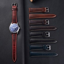 Oil Wax Genuine Leather Watch Band Strap Univ...
