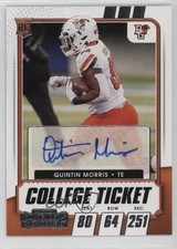 2021 Panini Contenders Draft Picks College Ticket Quintin Morris #192 Auto wd9
